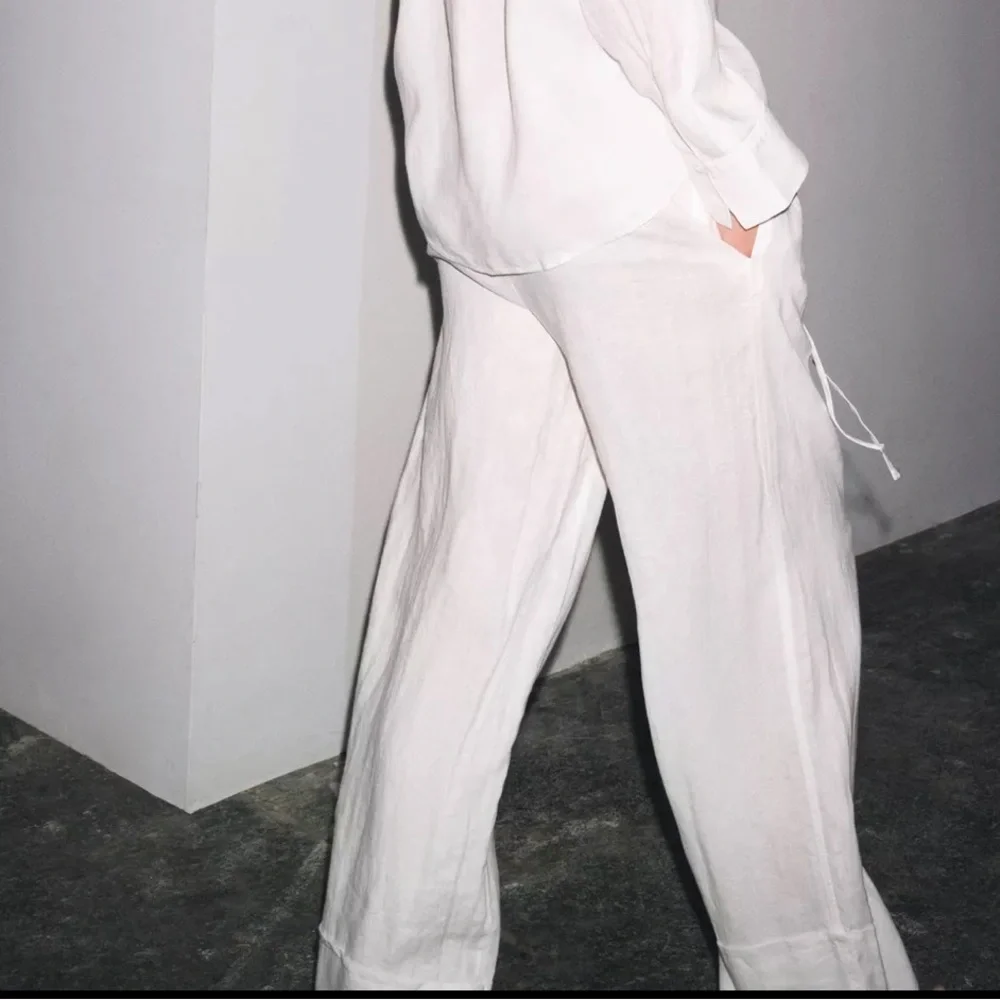 100% linen Palazzo pants Zw collection